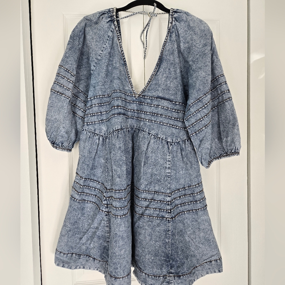 Free People Sweet Surrender Denim Mini Dress